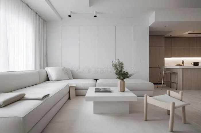 Minimalist Interior with Clean Lines and Neutral Palettes Stock ...